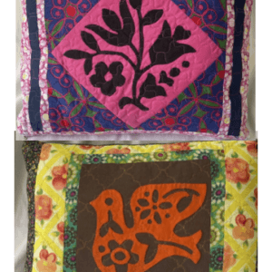 Hand Reverse Appliqué Cushions by Sally Heron